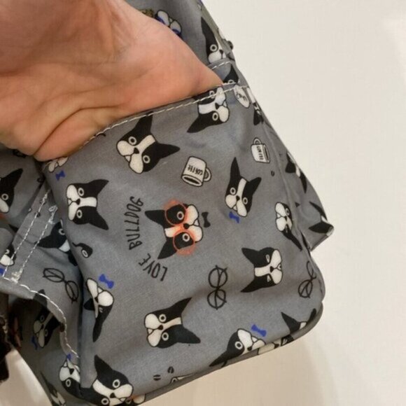 Qzcai Garden Grey Backpack with dogs - Picture 5 of 12